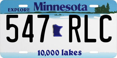 MN license plate 547RLC