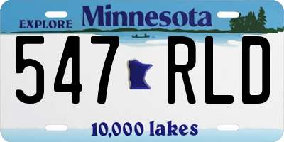 MN license plate 547RLD