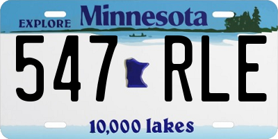 MN license plate 547RLE