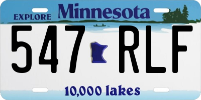 MN license plate 547RLF