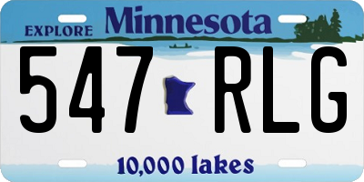 MN license plate 547RLG