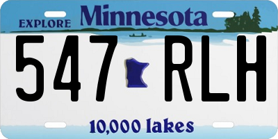 MN license plate 547RLH