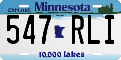 MN license plate 547RLI