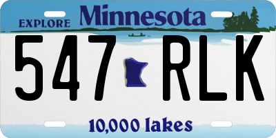 MN license plate 547RLK