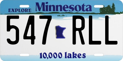 MN license plate 547RLL