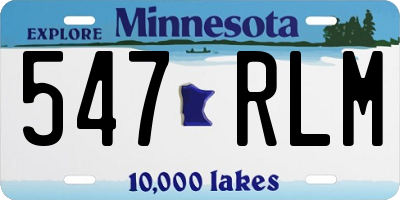MN license plate 547RLM