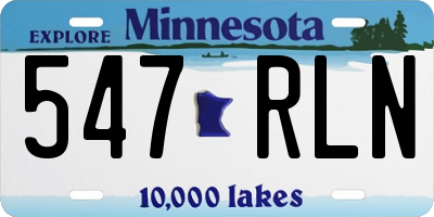 MN license plate 547RLN