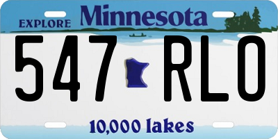 MN license plate 547RLO