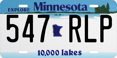 MN license plate 547RLP
