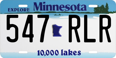 MN license plate 547RLR