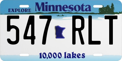 MN license plate 547RLT