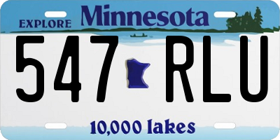 MN license plate 547RLU