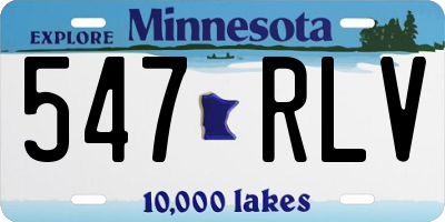 MN license plate 547RLV