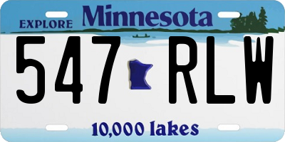 MN license plate 547RLW