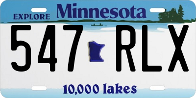 MN license plate 547RLX