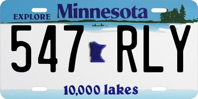 MN license plate 547RLY