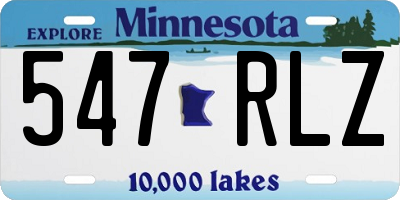 MN license plate 547RLZ