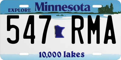 MN license plate 547RMA