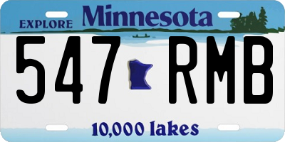 MN license plate 547RMB
