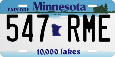 MN license plate 547RME