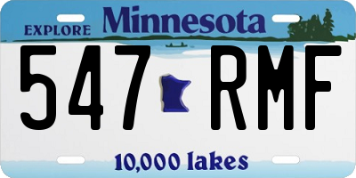 MN license plate 547RMF