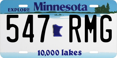 MN license plate 547RMG