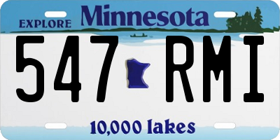 MN license plate 547RMI
