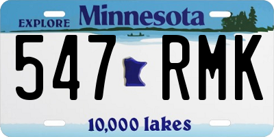MN license plate 547RMK