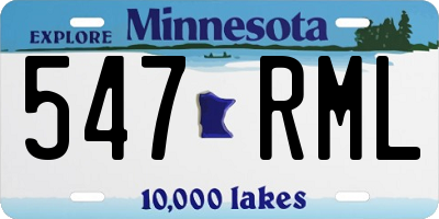 MN license plate 547RML