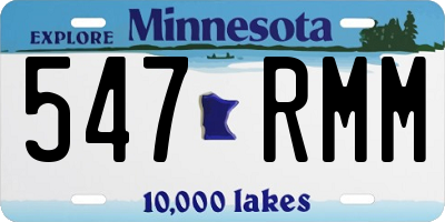 MN license plate 547RMM