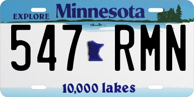 MN license plate 547RMN