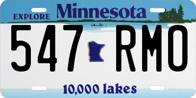 MN license plate 547RMO