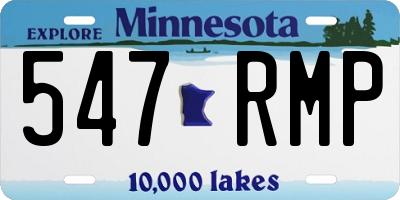 MN license plate 547RMP