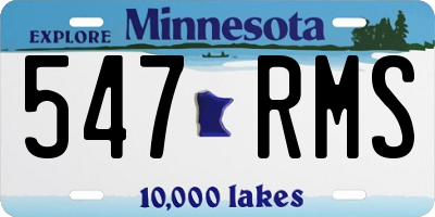 MN license plate 547RMS