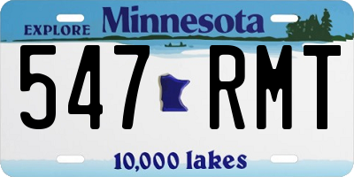 MN license plate 547RMT