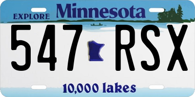 MN license plate 547RSX