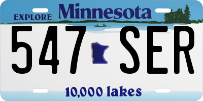 MN license plate 547SER