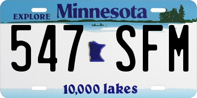 MN license plate 547SFM