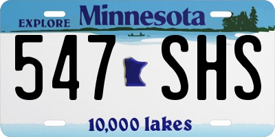 MN license plate 547SHS