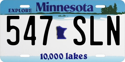 MN license plate 547SLN