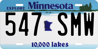 MN license plate 547SMW
