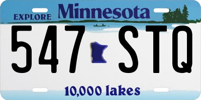 MN license plate 547STQ