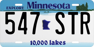 MN license plate 547STR