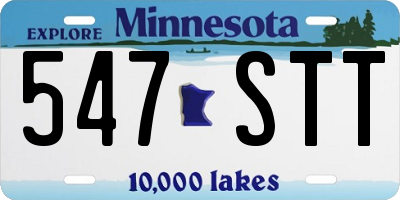 MN license plate 547STT