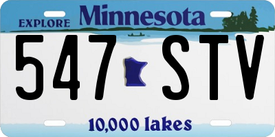 MN license plate 547STV