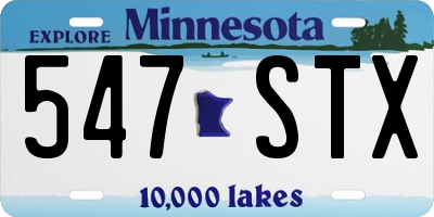 MN license plate 547STX