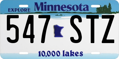 MN license plate 547STZ