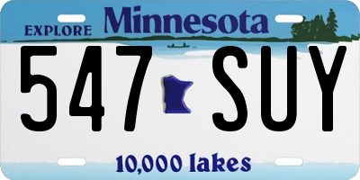 MN license plate 547SUY