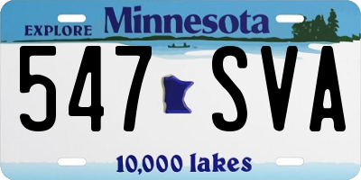 MN license plate 547SVA