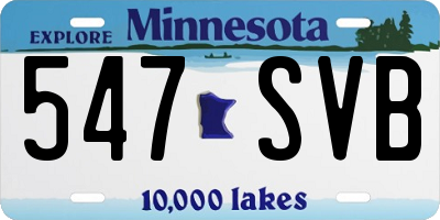 MN license plate 547SVB